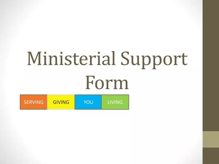 ministerial support form