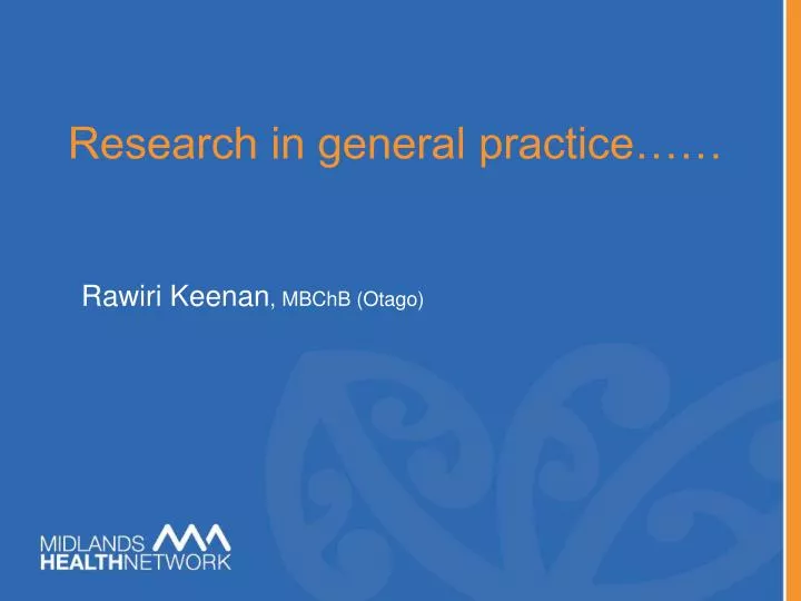 research in general practice