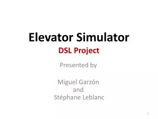 Elevator Simulator DSL Project