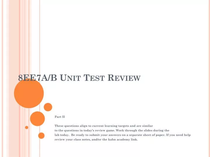 8ee7a b unit test review