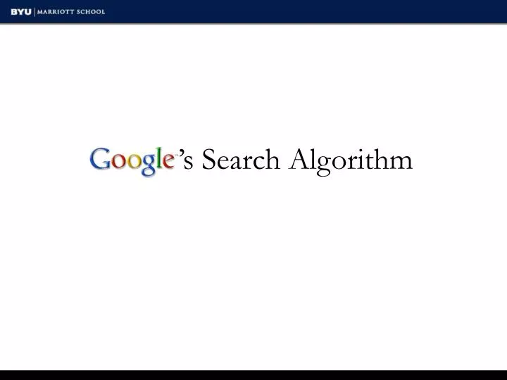 s search algorithm