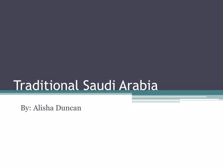 traditional saudi arabia