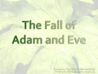 The Fall of Adam and Eve