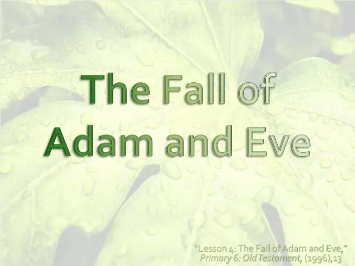 the fall of adam and eve