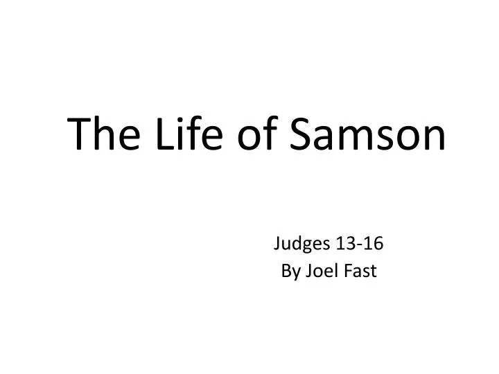 the life of samson