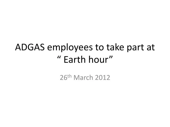 adgas employees to take part at earth hour