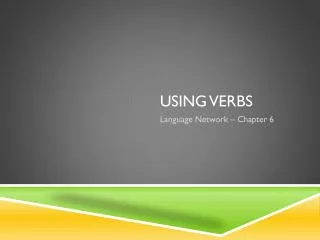 using verbs