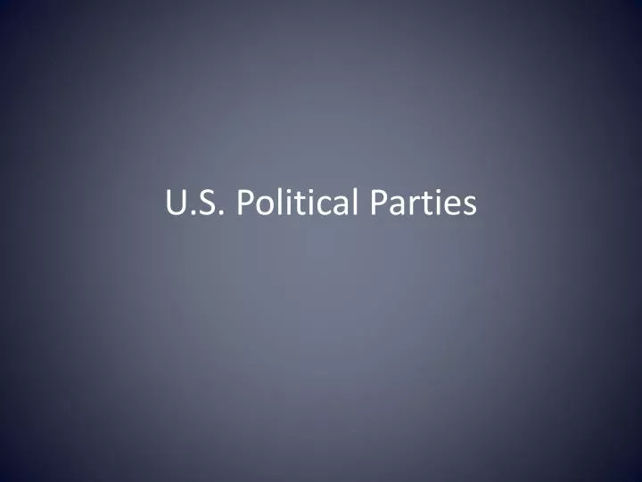 u s political parties