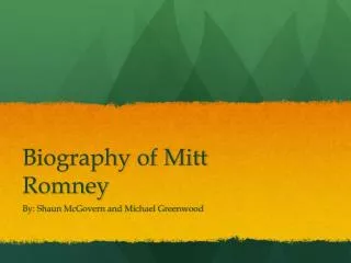 biography of mitt romney