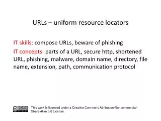 IT skills : compose URLs, beware of phishing