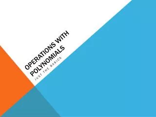 operations with polynomials