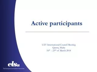 Active participants