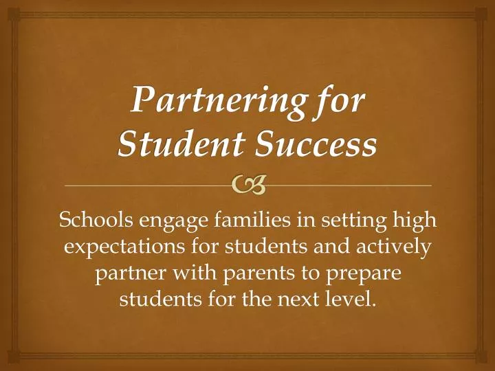 partnering for student success
