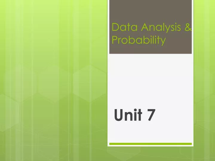 data analysis probability