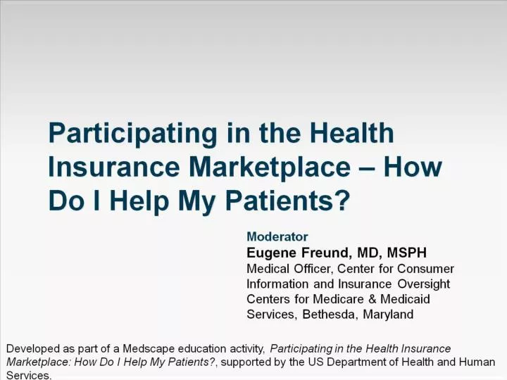 participating in the health insurance marketplace how do i help my patients