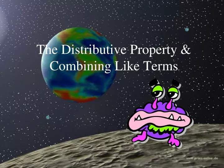 the distributive property combining like terms