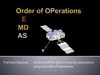 Order of O P erations E MD AS