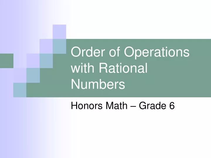 order of operations with rational numbers
