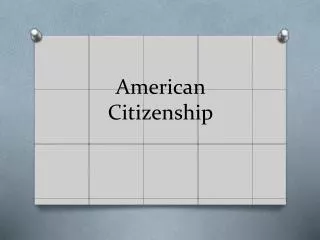 american citizenship