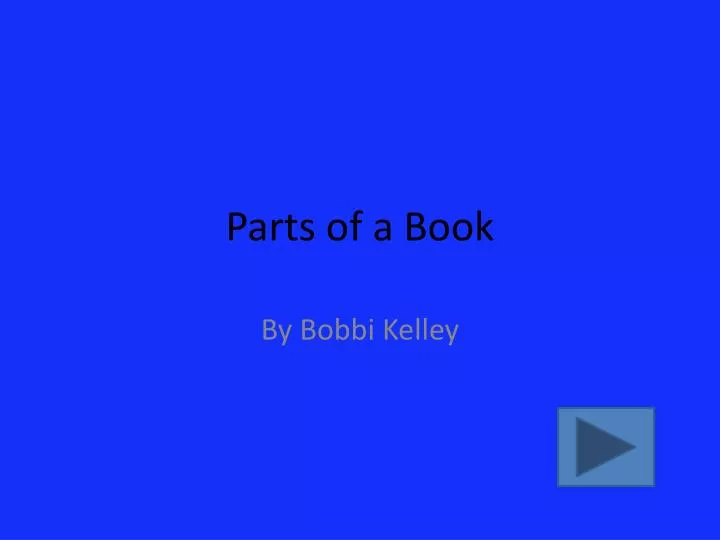 parts of a book