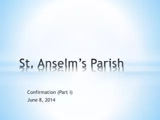 st anselm s parish