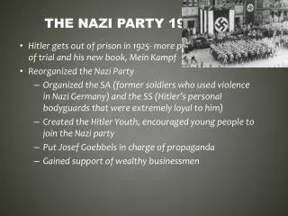 The nazi party 1924-1933