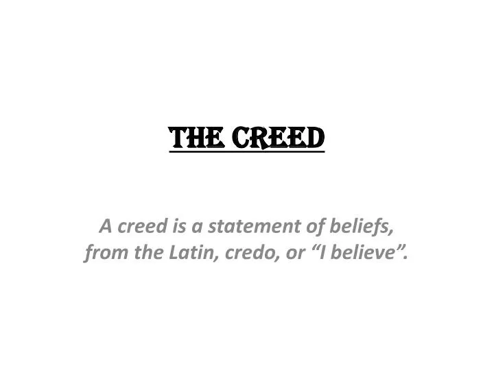the creed