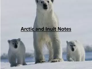 Arctic and Inuit Notes
