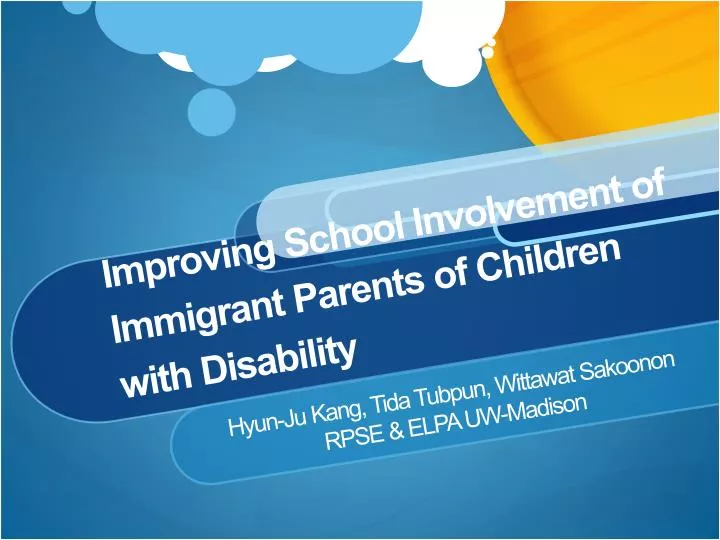 improving school involvement of immigrant parents of children with disability