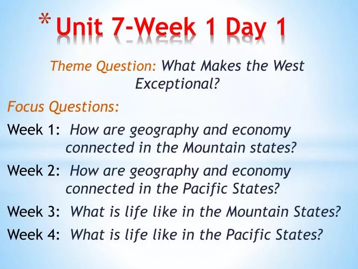 unit 7 week 1 day 1