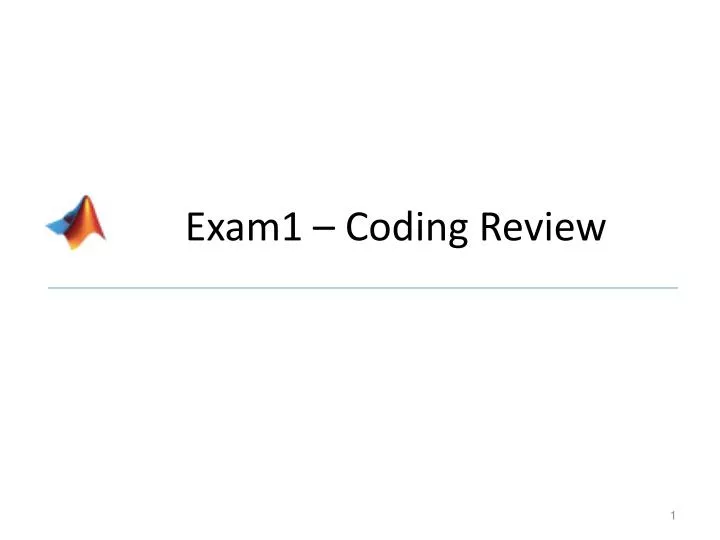exam1 coding review