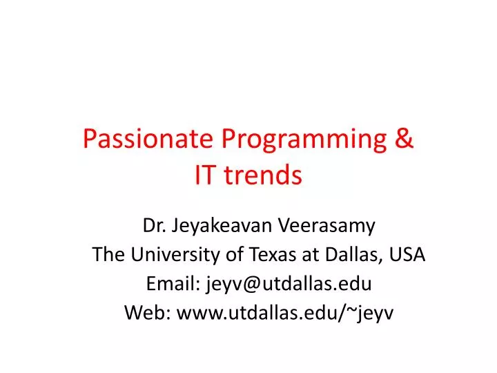 passionate programming it trends