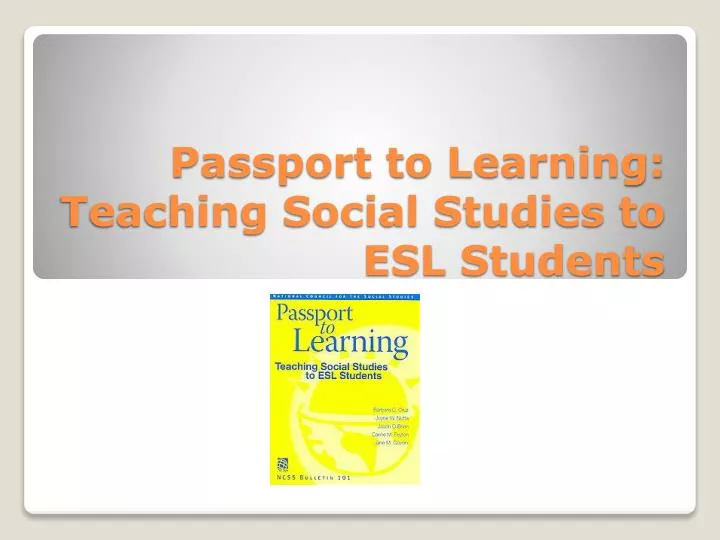 passport to learning teaching social studies to esl students