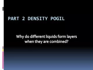 Part 2 Density Pogil