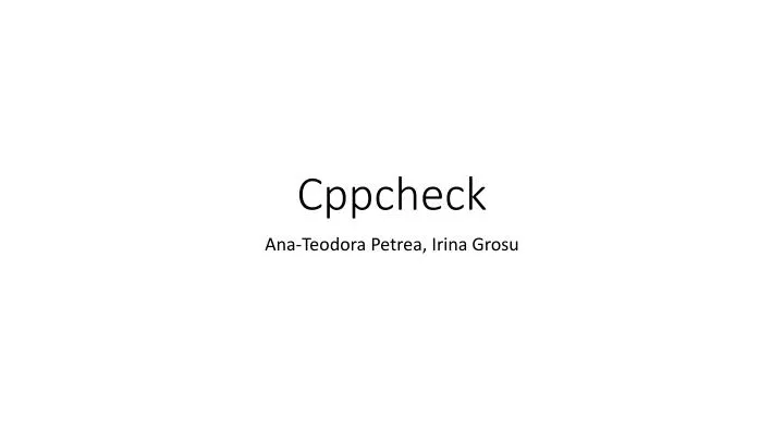 cppcheck