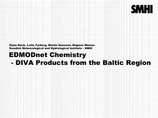 EDMODnet Chemistry - DIVA Products from the Baltic Region
