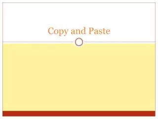 copy and paste
