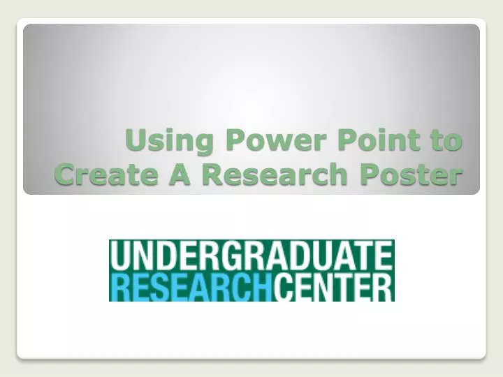 using power point to create a research poster