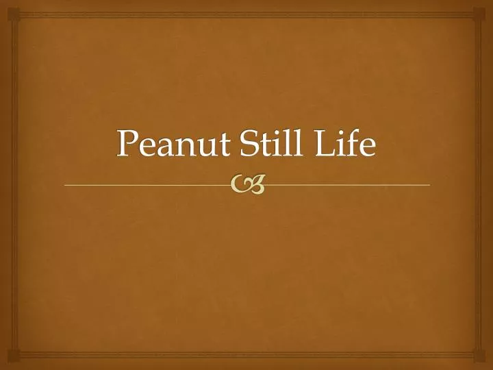 peanut still life