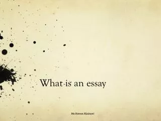 What is an essay