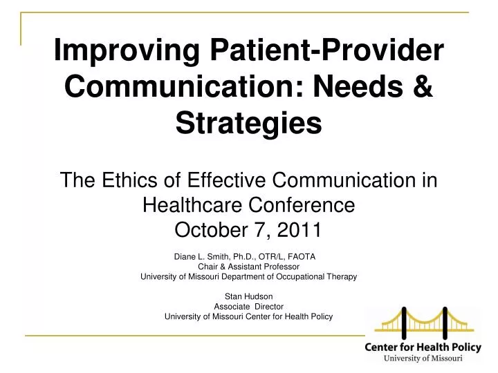improving patient provider communication needs strategies