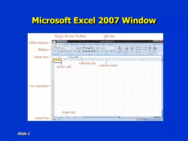 microsoft excel 2007 window