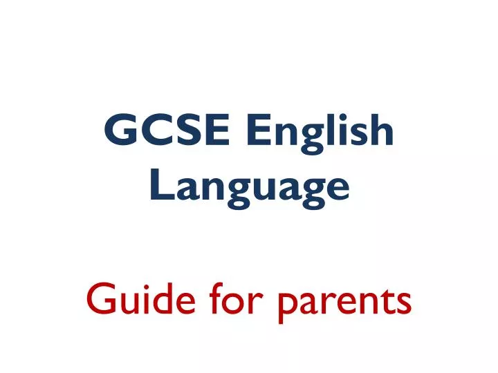 gcse english language