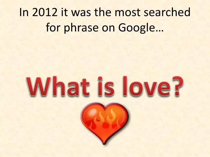 in 2012 it was the most searched for phrase on google