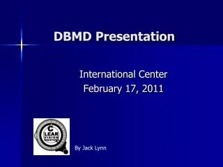 DBMD Presentation