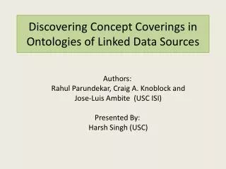 Discovering Concept Coverings in Ontologies of Linked Data Sources