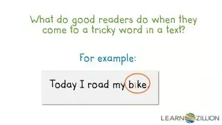 What do good readers do when they come to a tricky word in a text?