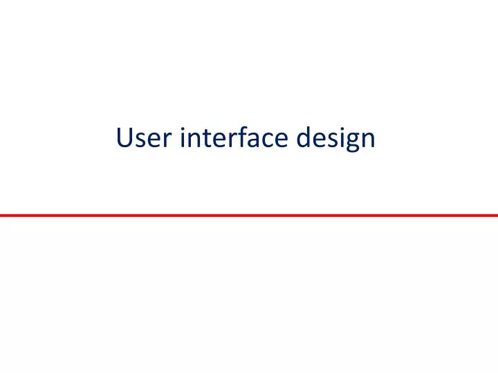 user interface design