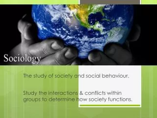 Study the interactions &amp; conflicts within groups to determine how society functions.