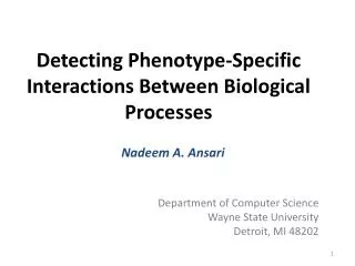 Detecting Phenotype-Specific Interactions Between Biological Processes